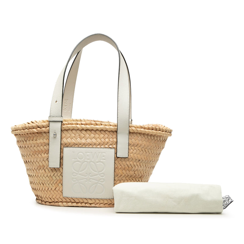 Small Raffia Anagram Basket Tote - Image 7