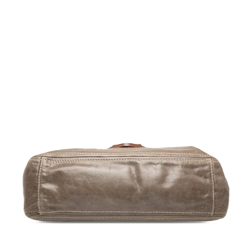 Vitello Shine Push Lock Flap Shoulder Bag - Image 3