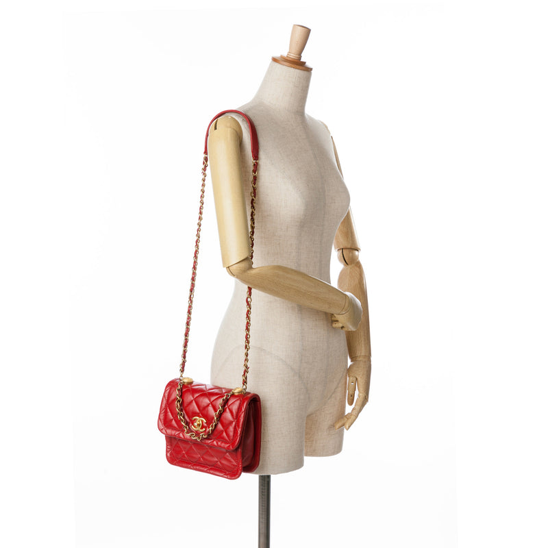 Mini Quilted Lambskin Soft Square Flap - Image 10