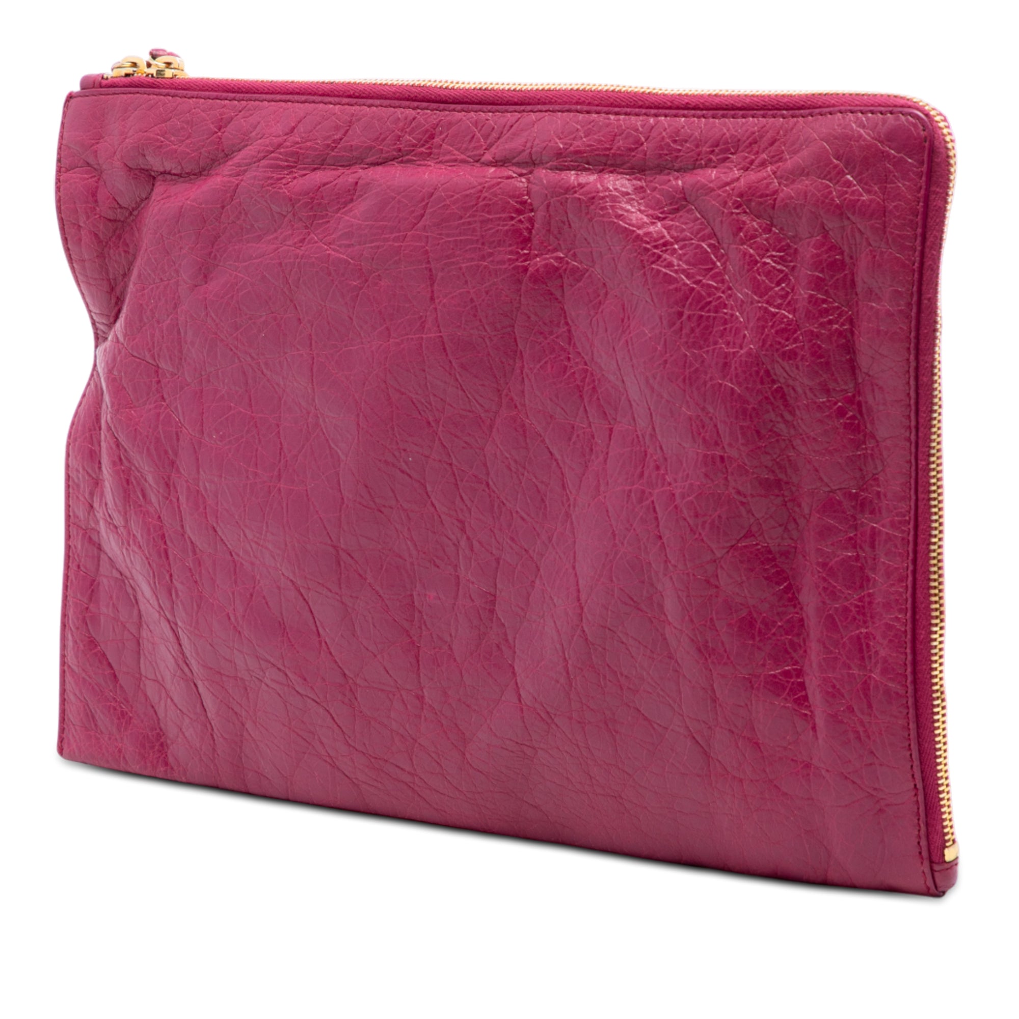 Lambskin Motocross Giant 12 Zip Around Flat Clutch - Image 2