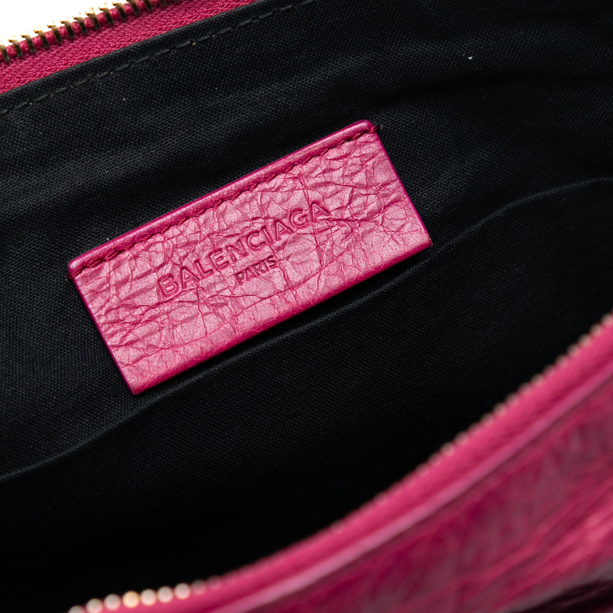Lambskin Motocross Giant 12 Zip Around Flat Clutch - Image 5