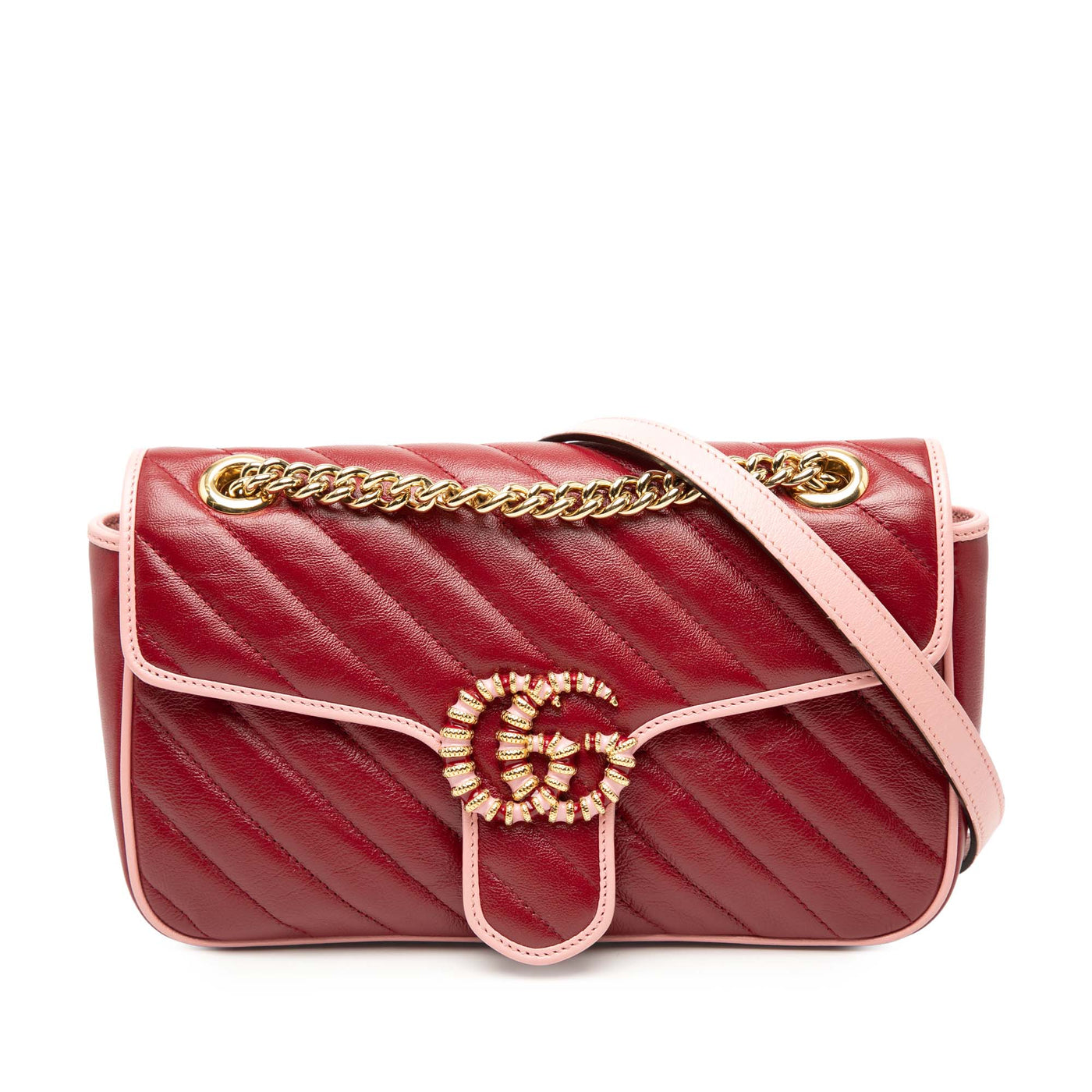 Medium GG Marmont Matelasse Diagonal Leather Torchon Shoulder Bag - Image 1