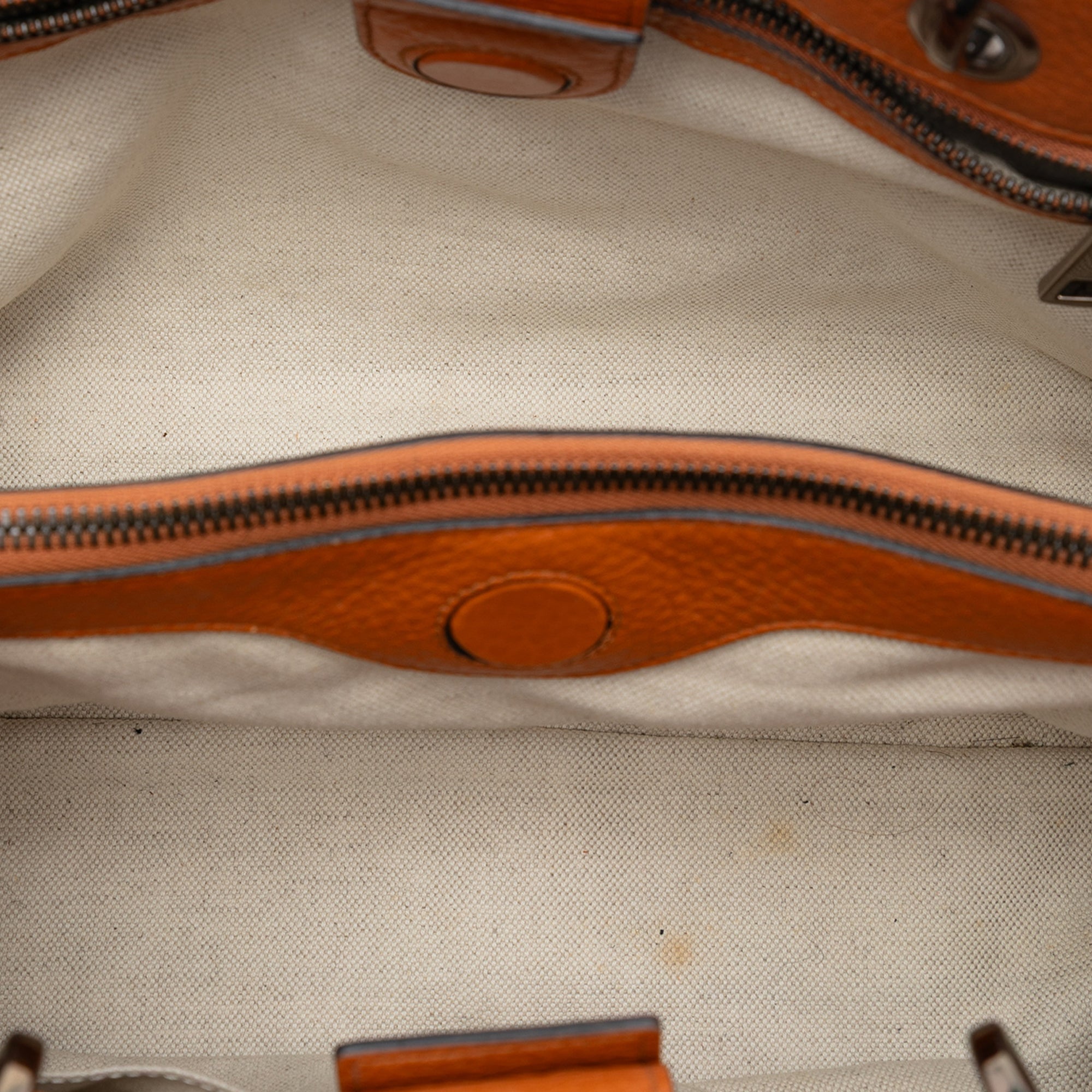 Medium Calfskin Bamboo Shopper Satchel - Image 4