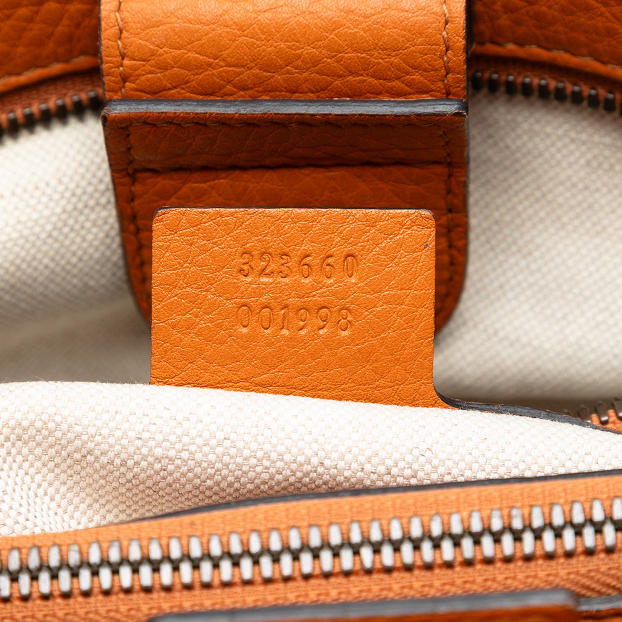 Medium Calfskin Bamboo Shopper Satchel - Image 6