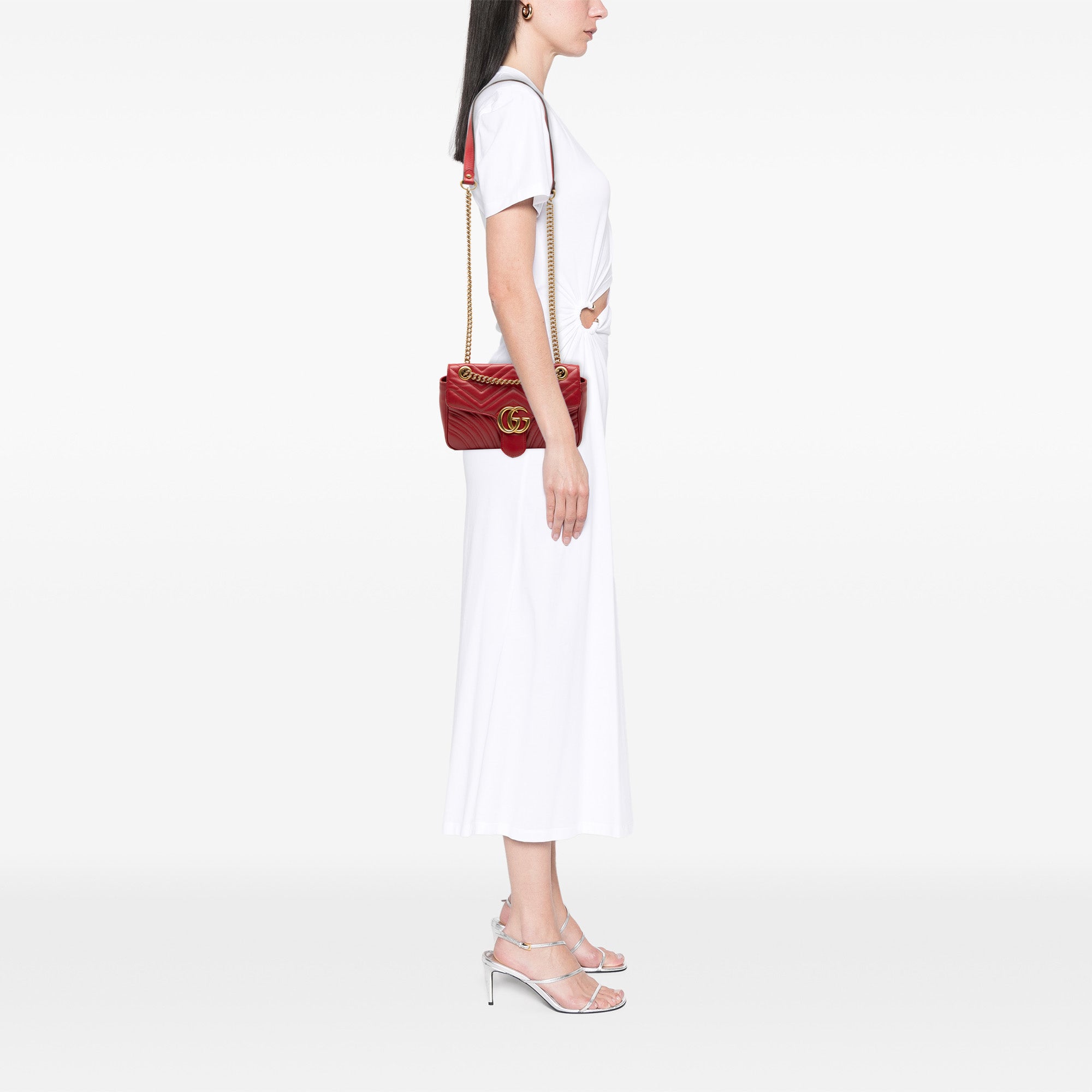 Medium GG Marmont Matelasse Calfskin Shoulder Bag - Image 7