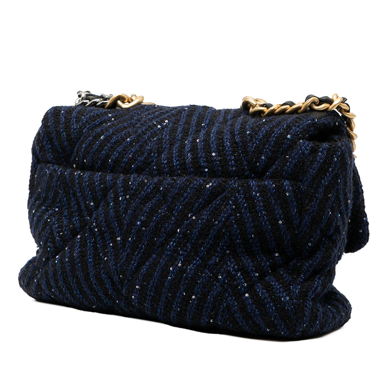 Large Chevron Tweed Sequin 19 Flap - Image 2