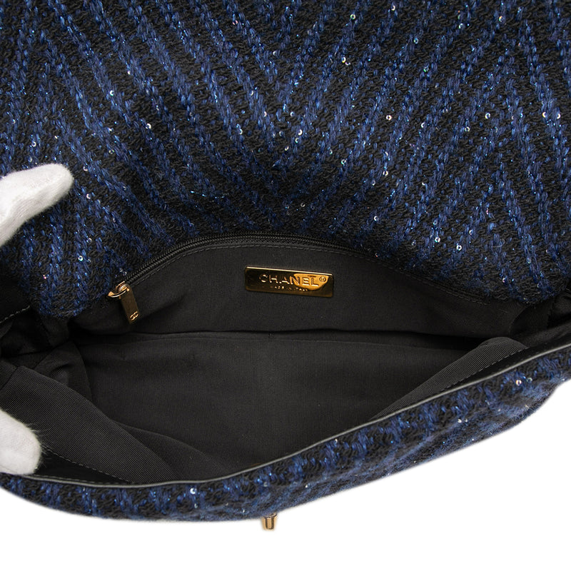 Large Chevron Tweed Sequin 19 Flap - Image 4