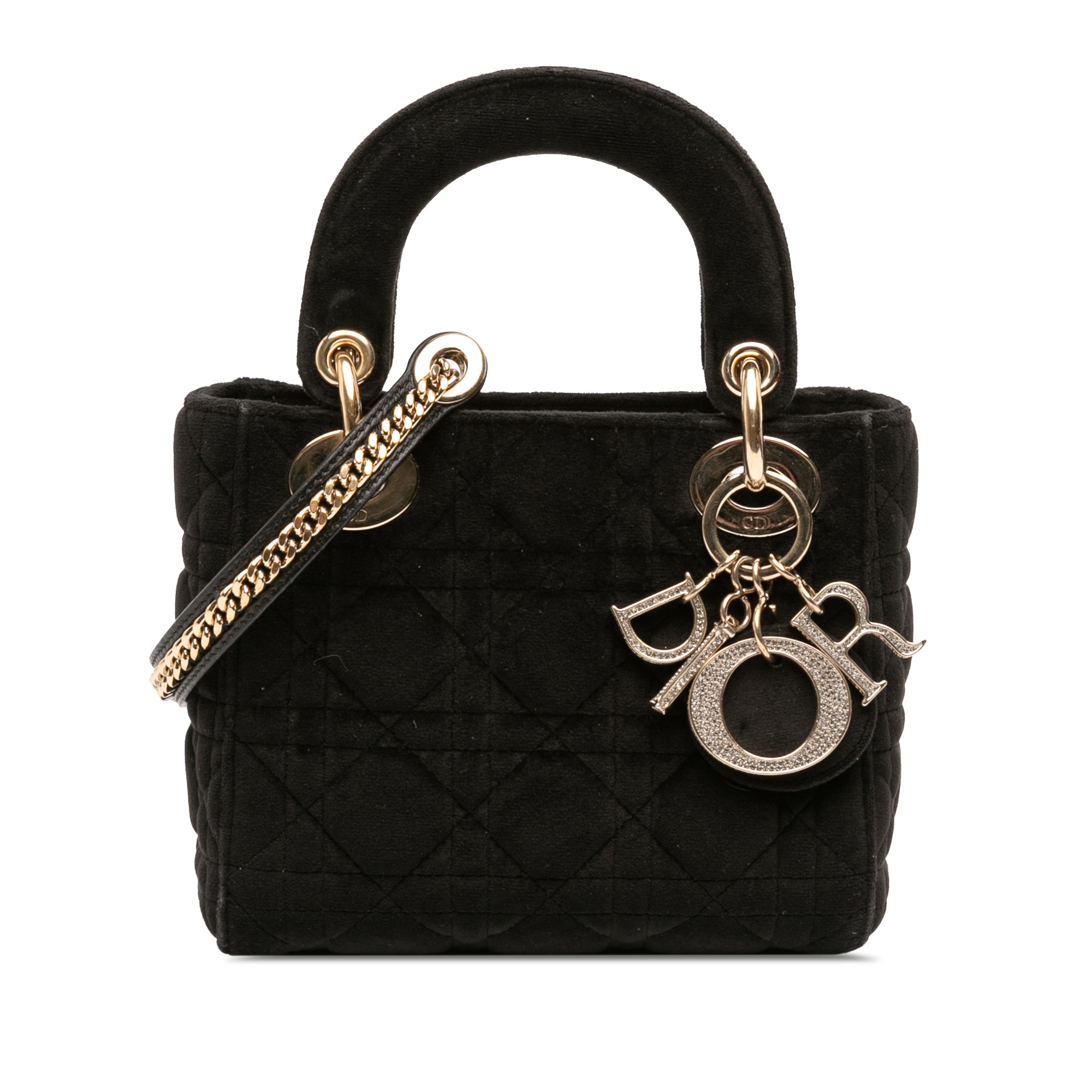 Mini Velvet Cannage Lady Dior - Image 1