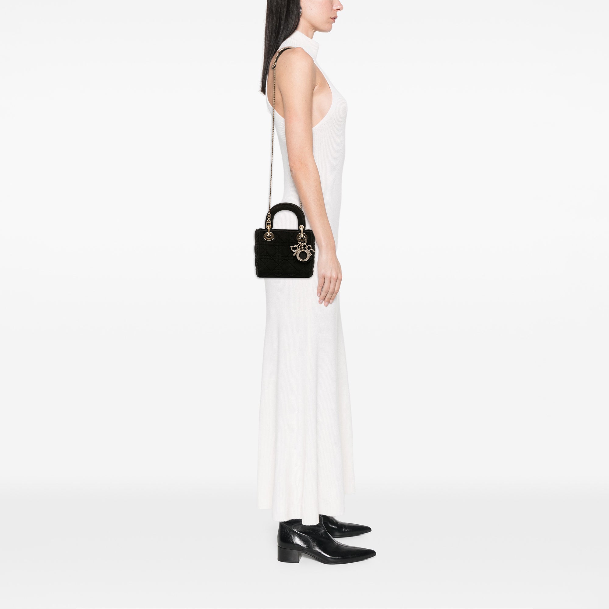 Mini Velvet Cannage Lady Dior - Image 11