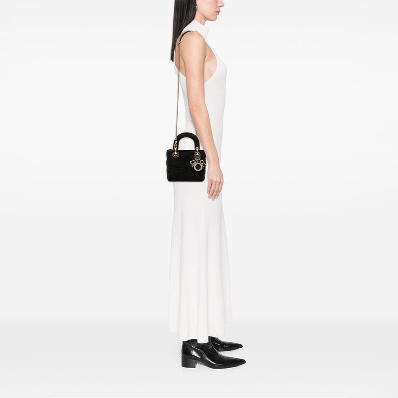 Mini Velvet Cannage Lady Dior - Image 11