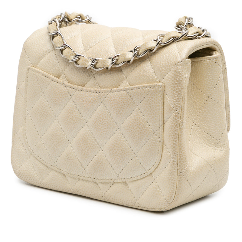 Mini Square Classic Caviar Single Flap - Image 2