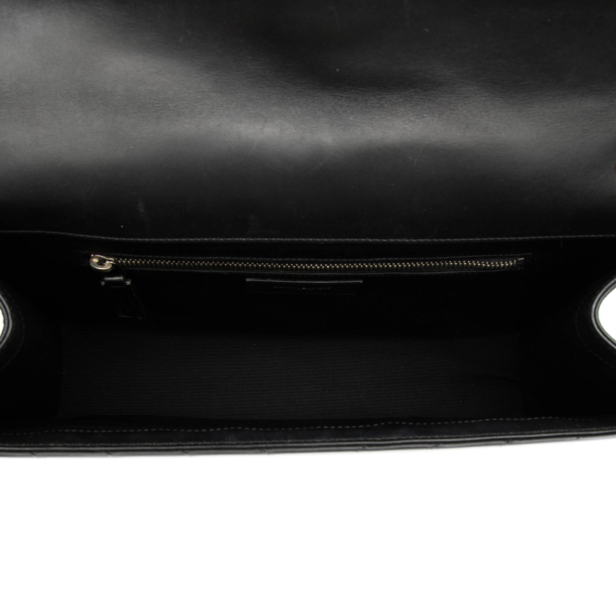 Large Calfskin Chevron Monogram Envelope Bag - Image 4
