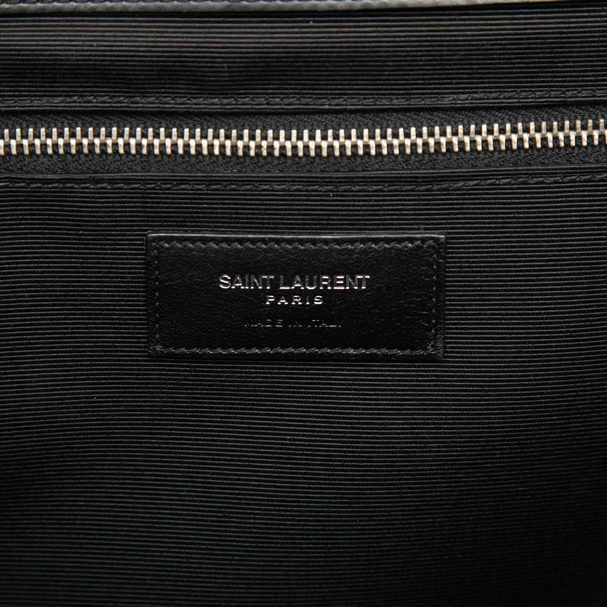 Large Calfskin Chevron Monogram Envelope Bag - Image 5