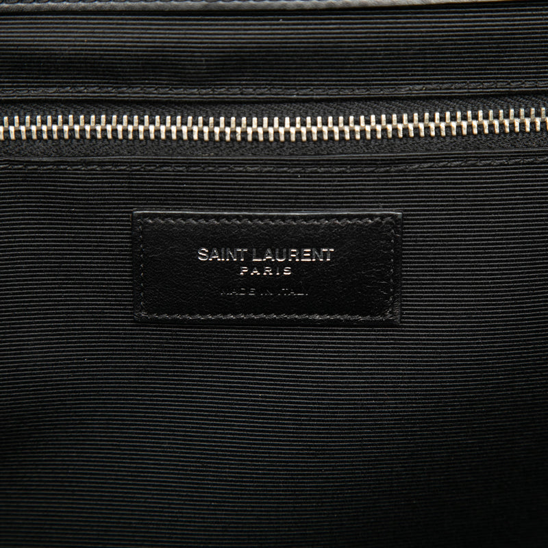 Large Calfskin Chevron Monogram Envelope Bag - Image 5