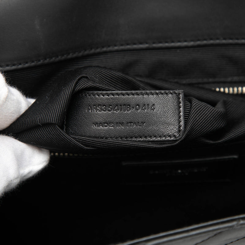 Large Calfskin Chevron Monogram Envelope Bag - Image 6