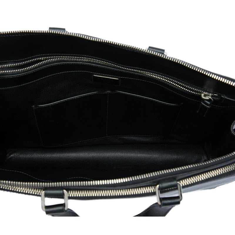 Saffiano Cuir Travel Front Zip Pocket Briefcase - Image 4