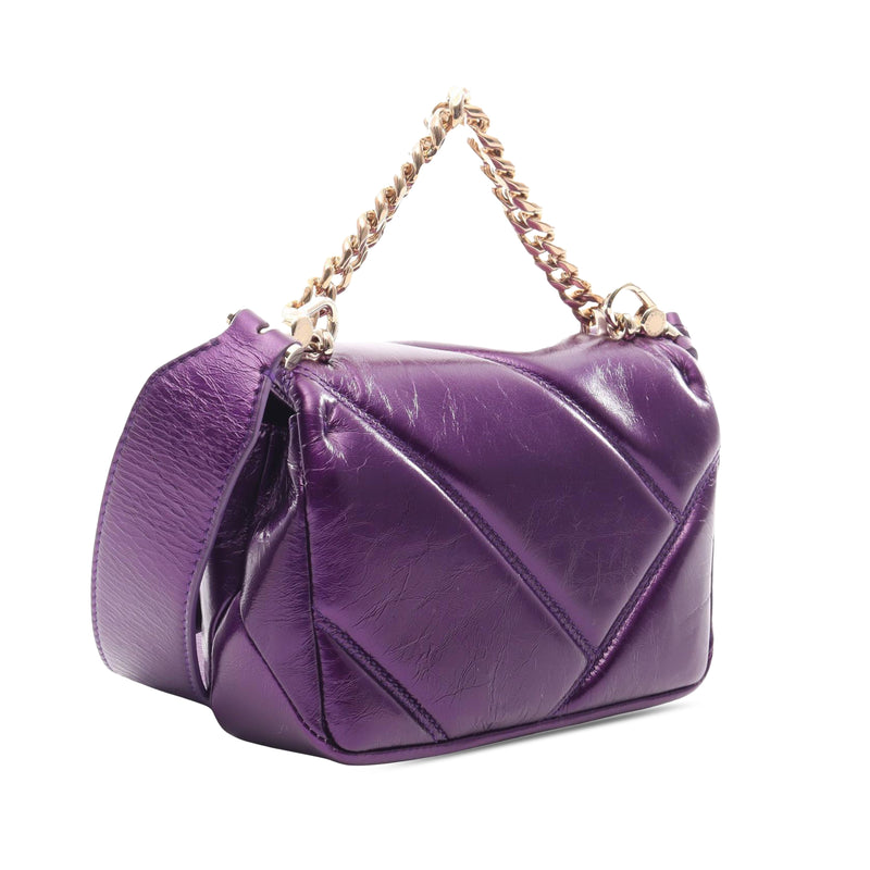 Mini Metallic Leather Serpenti Cabochon Satchel - Image 2