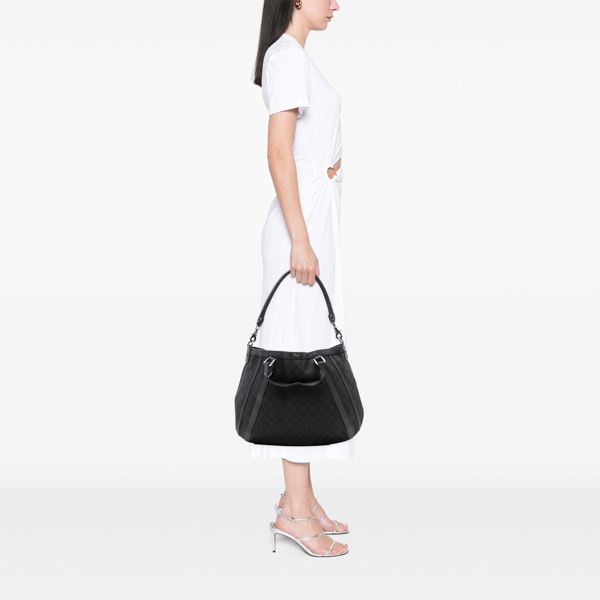 GG Denim Abbey D Ring Satchel - Image 7