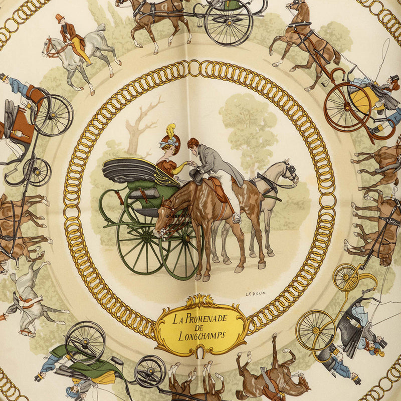 La Promenade de Longchamps Silk Scarf 90 - Image 8
