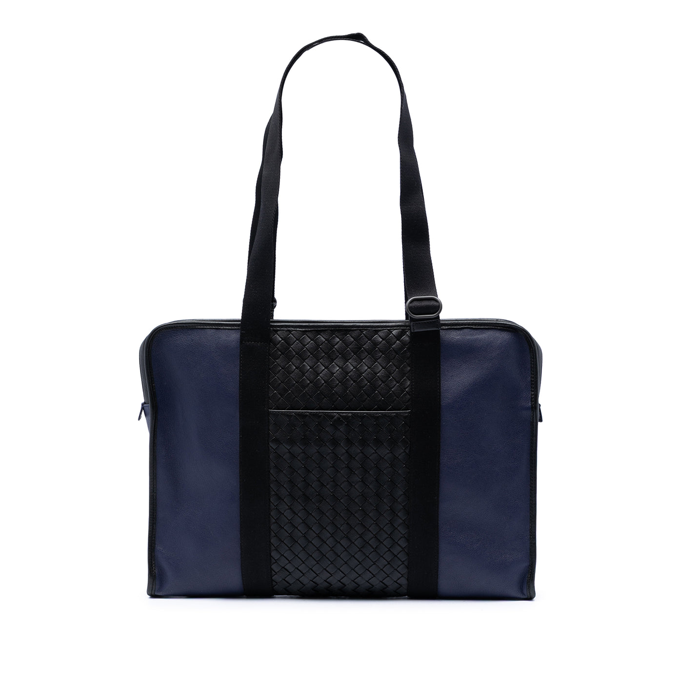 Bicolor Intrecciato Trimmed Nappa Business Bag - Image 1