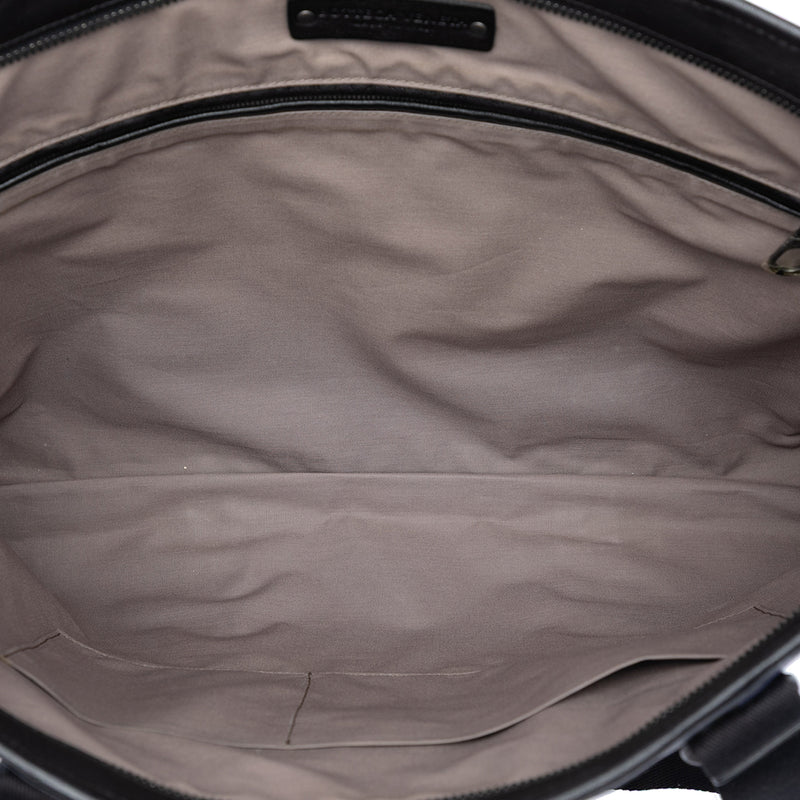 Bicolor Intrecciato Trimmed Nappa Business Bag - Image 4