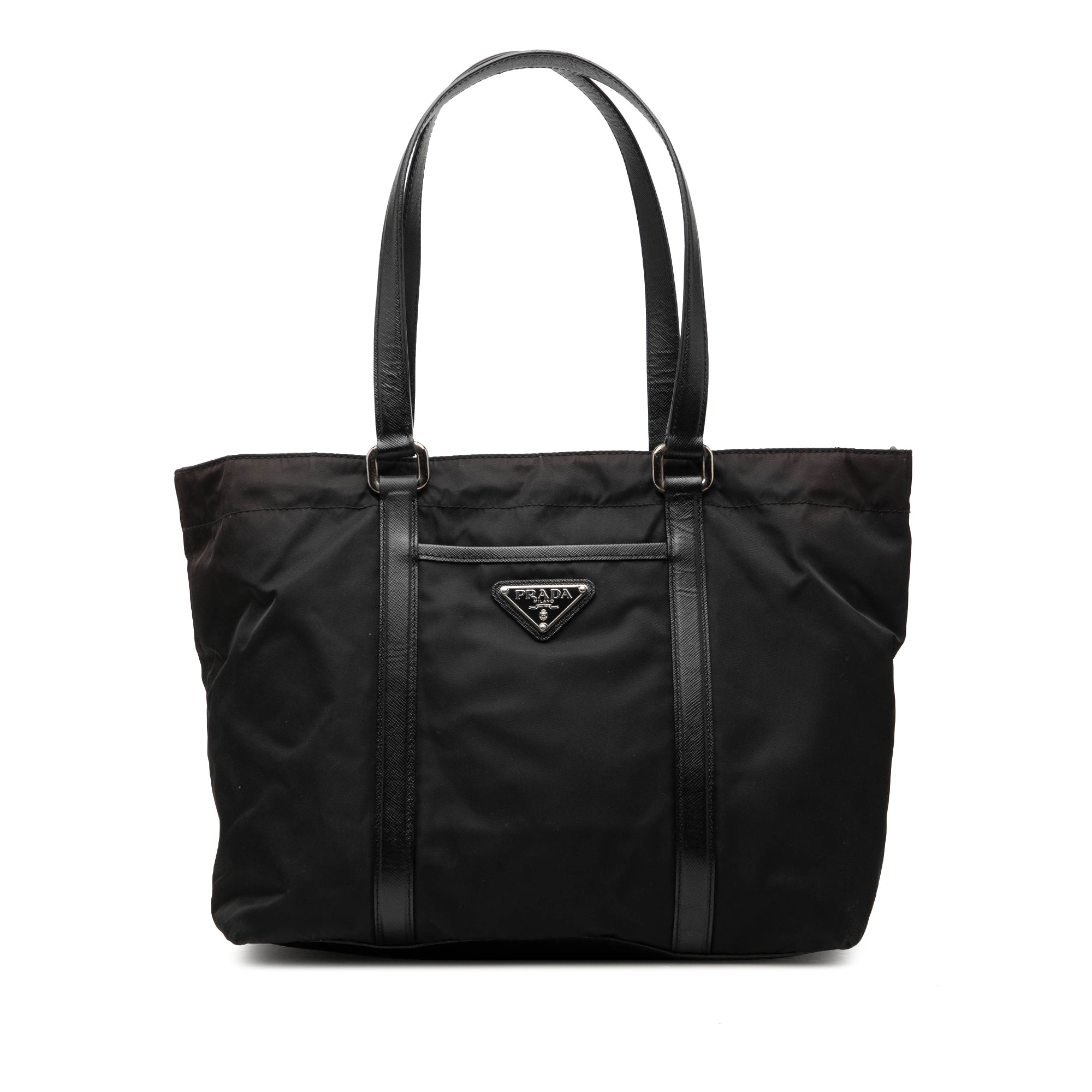 Saffiano Trimmed Tessuto Tote - Image 1