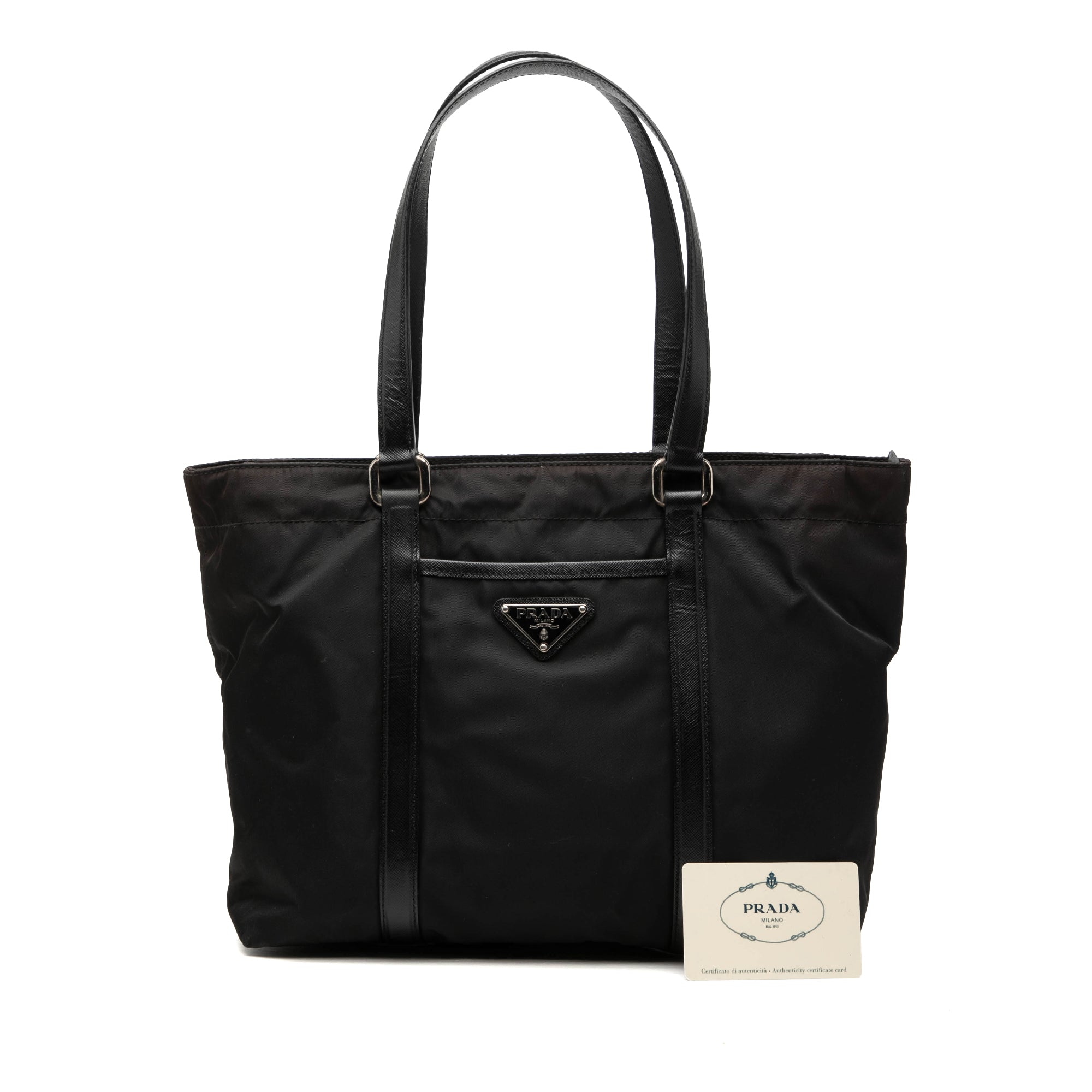 Saffiano Trimmed Tessuto Tote - Image 7