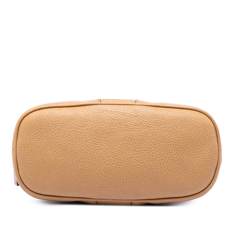 Mini Calfskin Web Dome Satchel - Image 3