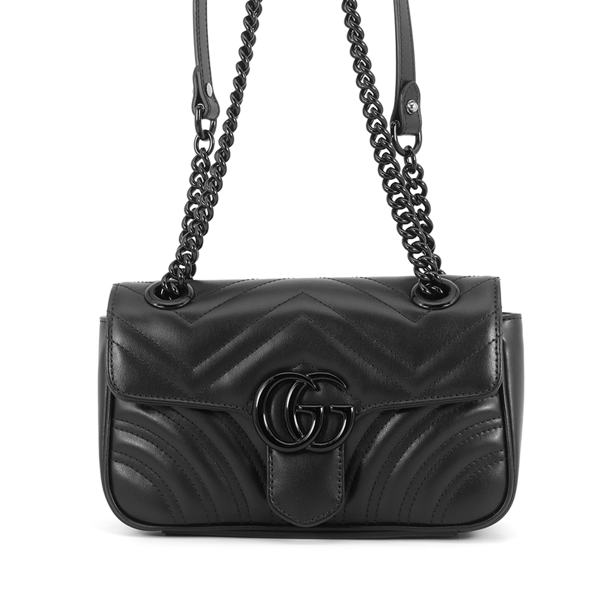Small GG Marmont Matelasse Calfskin Monochrome Shoulder Bag - Image 1