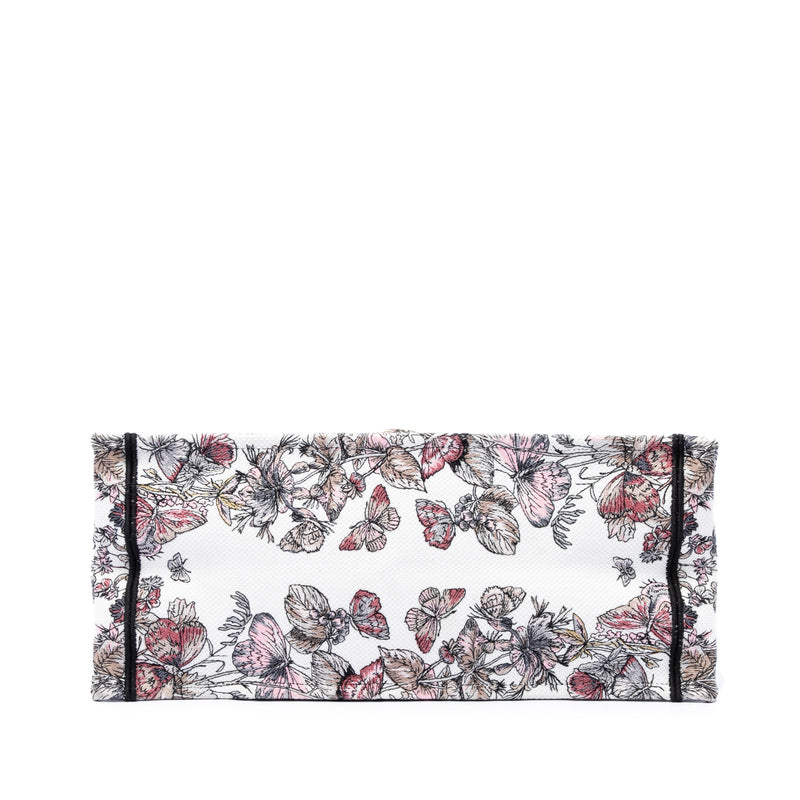 Large Embroidered Canvas Butterfly Around The World Book Tote - Image 3