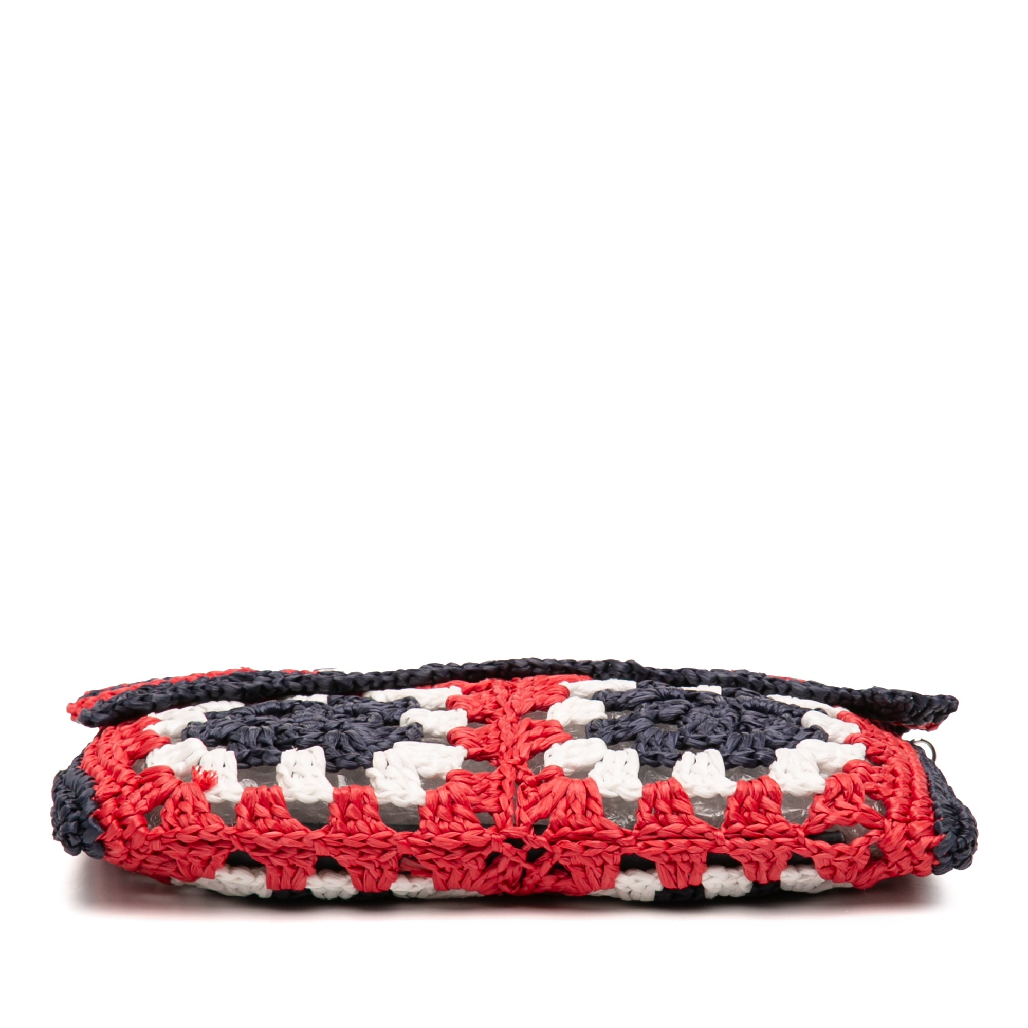 Multicolor Raffia Crochet Wallet on Chain - Image 3