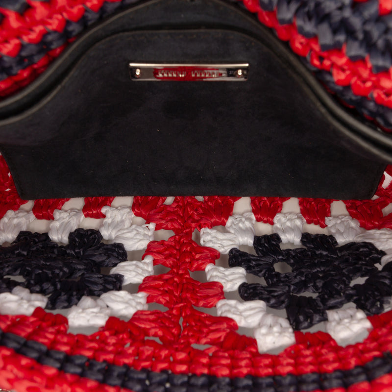 Multicolor Raffia Crochet Wallet on Chain - Image 4
