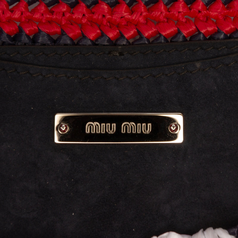 Multicolor Raffia Crochet Wallet on Chain - Image 5