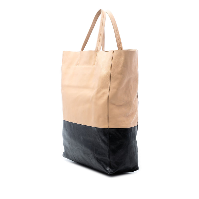 Bicolor Leather Vertical Cabas Tote - Image 2
