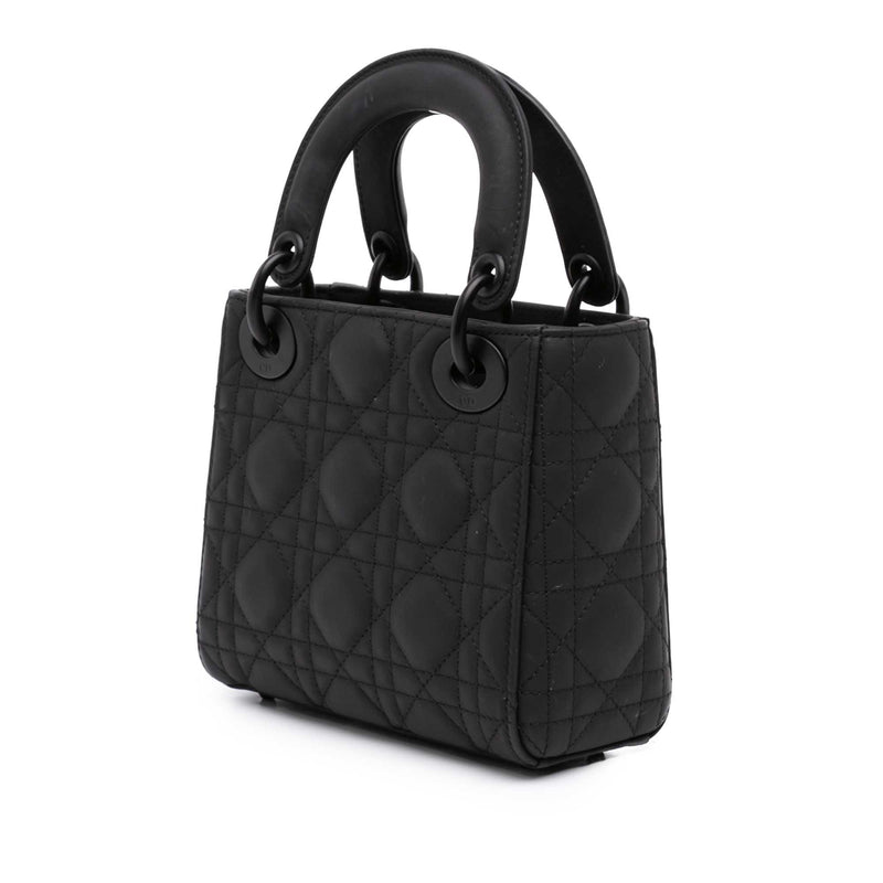 Mini Ultra Matte Calfskin Cannage Lady Dior - Image 2