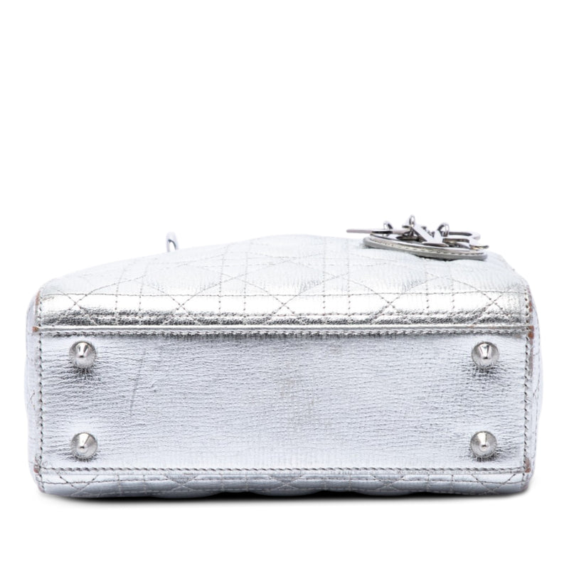 Small Metallic Grained Calfskin Cannage My ABCDior Lady Dior - Image 3