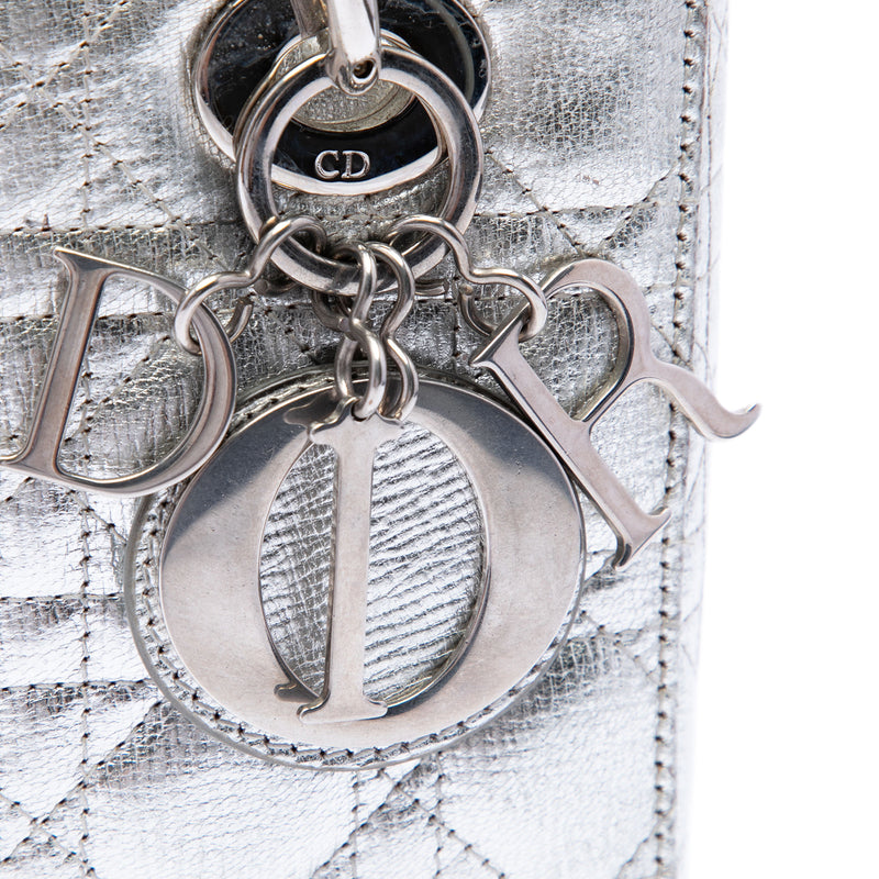 Small Metallic Grained Calfskin Cannage My ABCDior Lady Dior - Image 5
