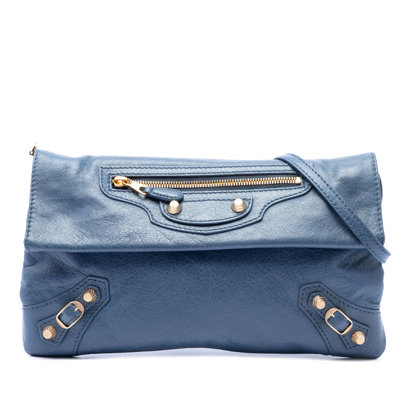 Lambskin Motocross Giant 12 Envelope Clutch With Strap
