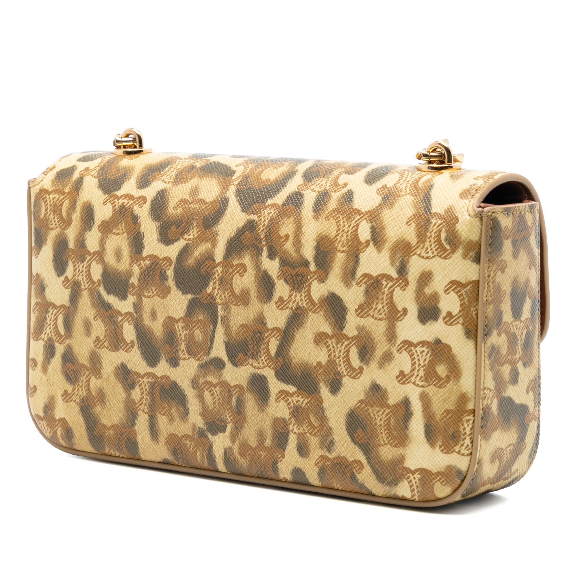 Calfskin Leopard Print Claude Chain Shoulder Bag - Image 2