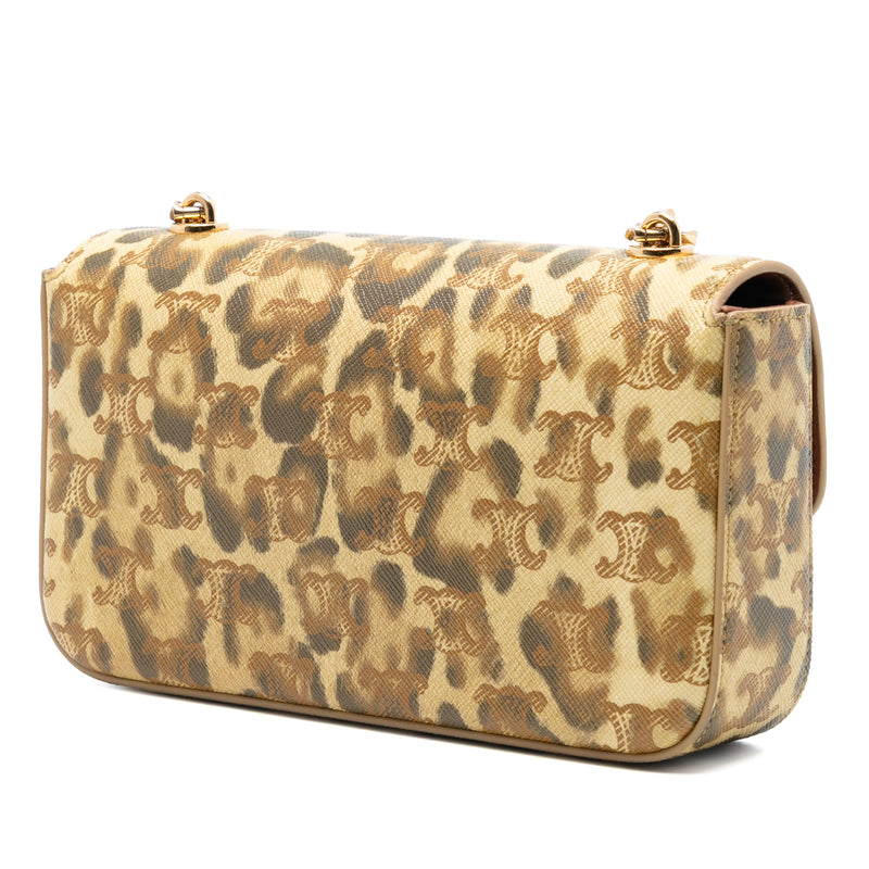 Calfskin Leopard Print Claude Chain Shoulder Bag - Image 2