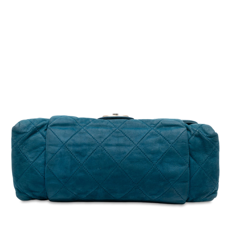 Large Quilted Iridescent Calfskin Chic Quilt Flap - Image 3