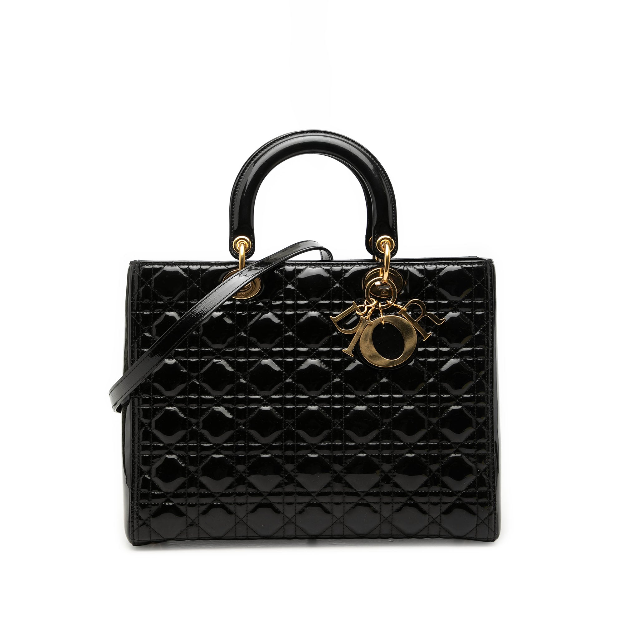 Large Patent Cannage Lady Dior - Image 1