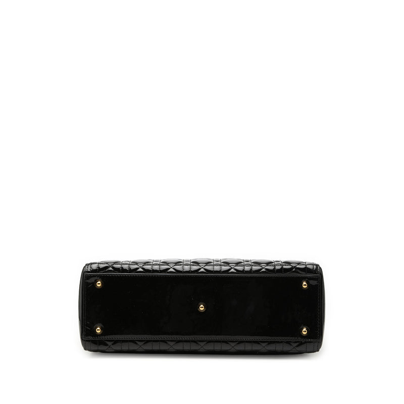 Large Patent Cannage Lady Dior - Image 3