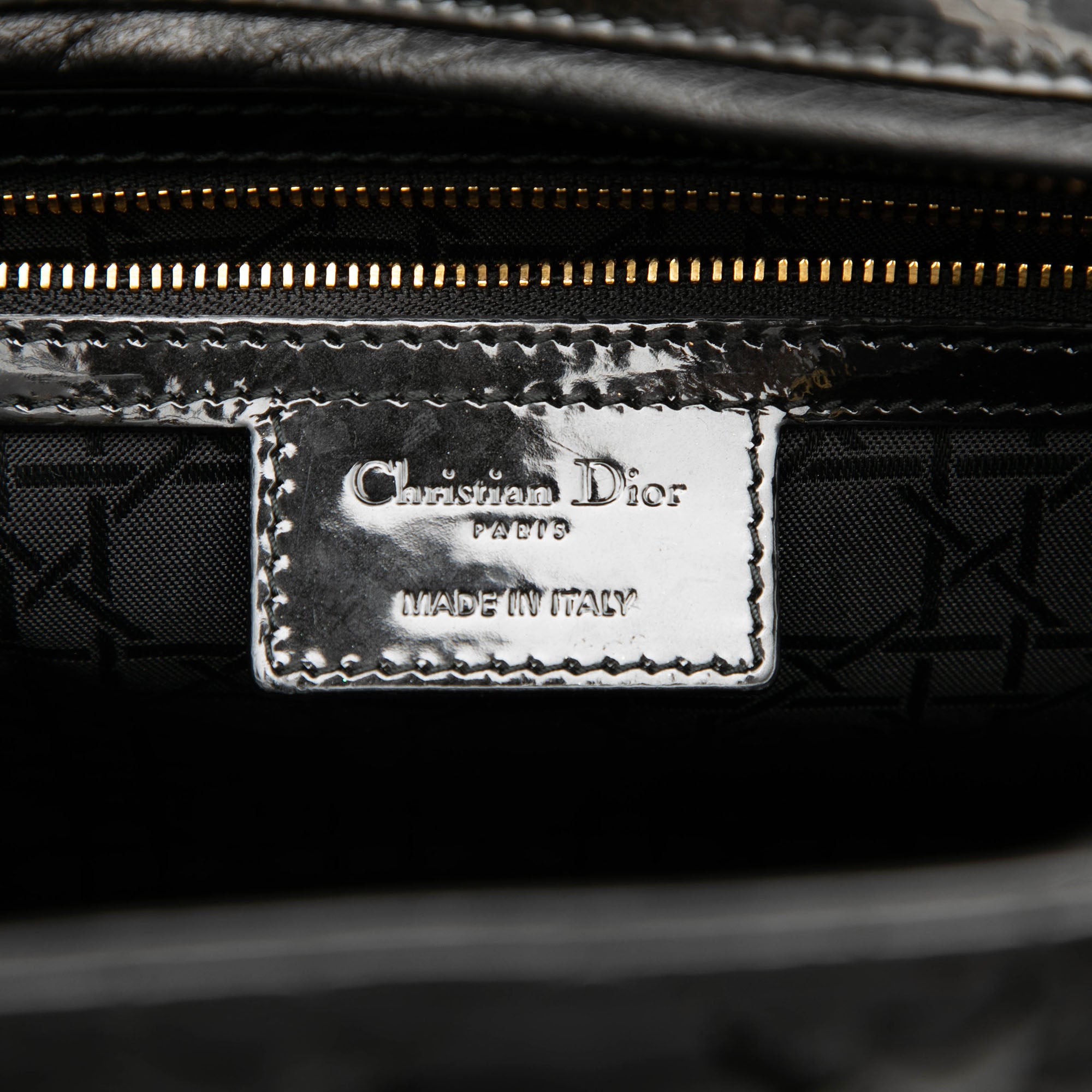 Large Patent Cannage Lady Dior - Image 5