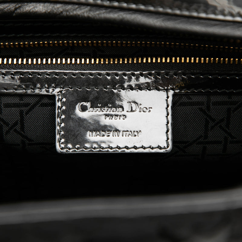 Large Patent Cannage Lady Dior - Image 5