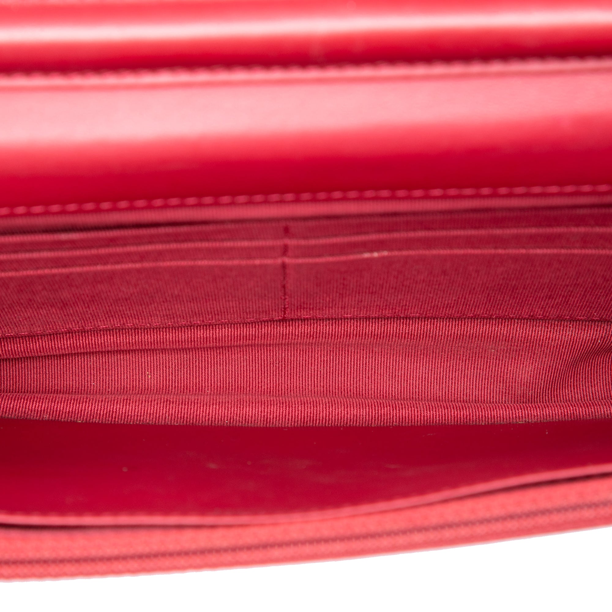 Paris Dallas CC Quilted Patent Goatskin Wallet on Chain - Image 4