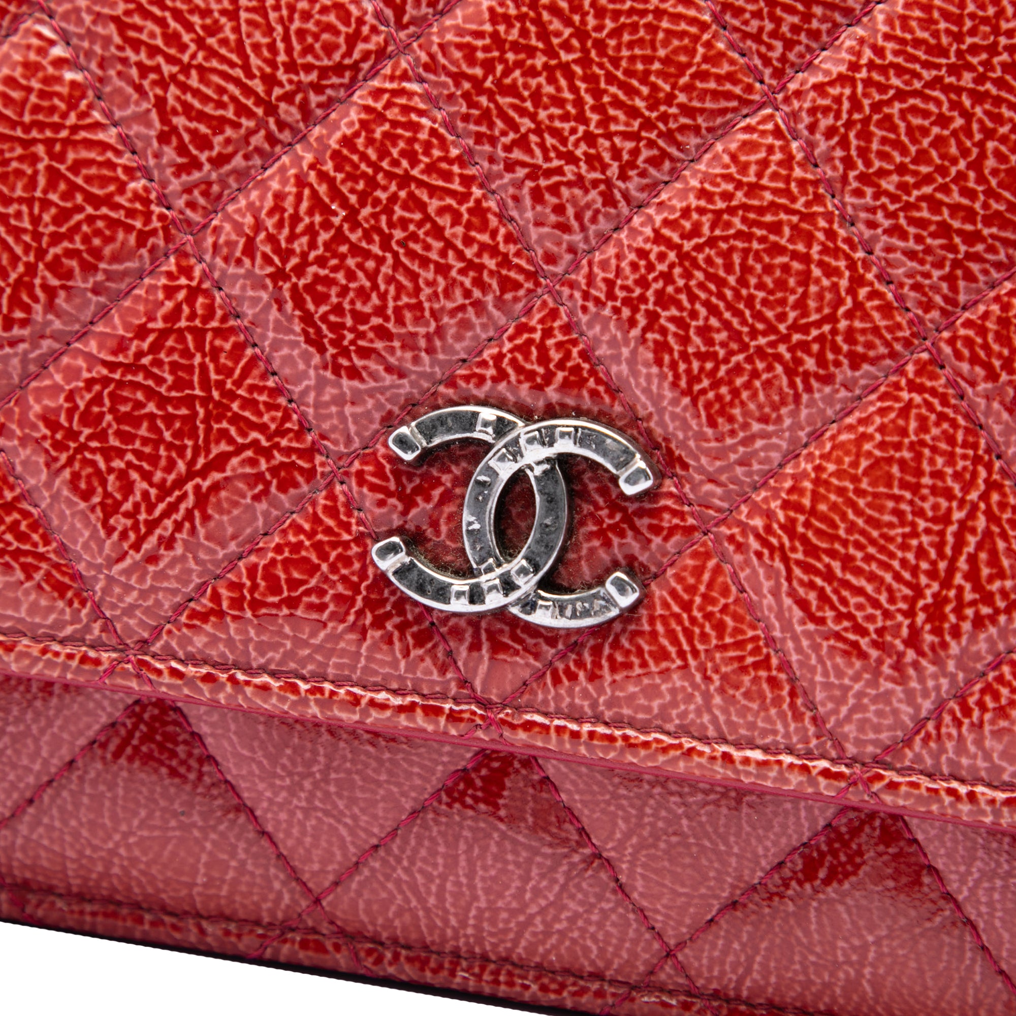 Paris Dallas CC Quilted Patent Goatskin Wallet on Chain - Image 5