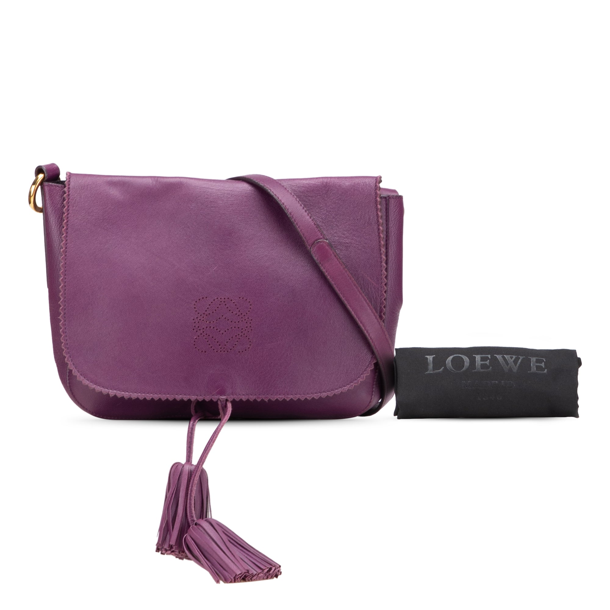 Nappa Anagram Tassel Crossbody - Image 13