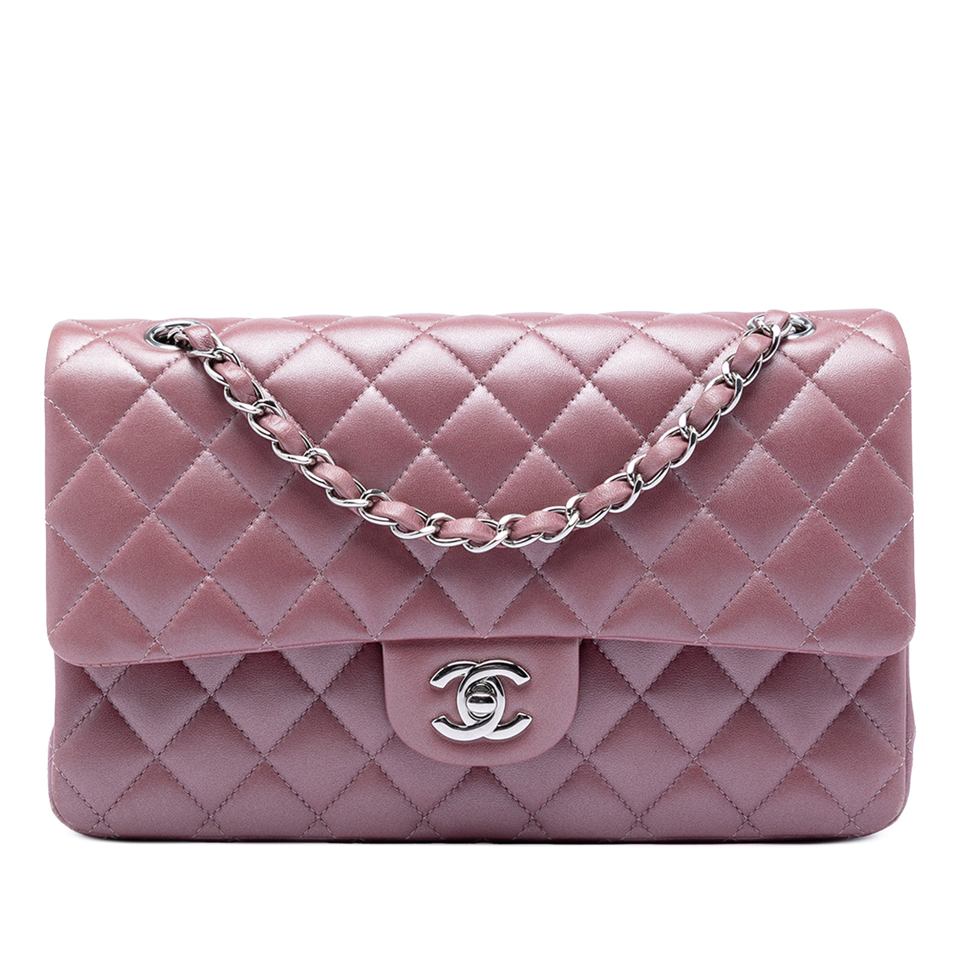 Medium Metallic Classic Lambskin Double Flap - Image 1