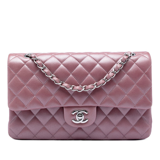 Medium Metallic Classic Lambskin Double Flap - Image 1